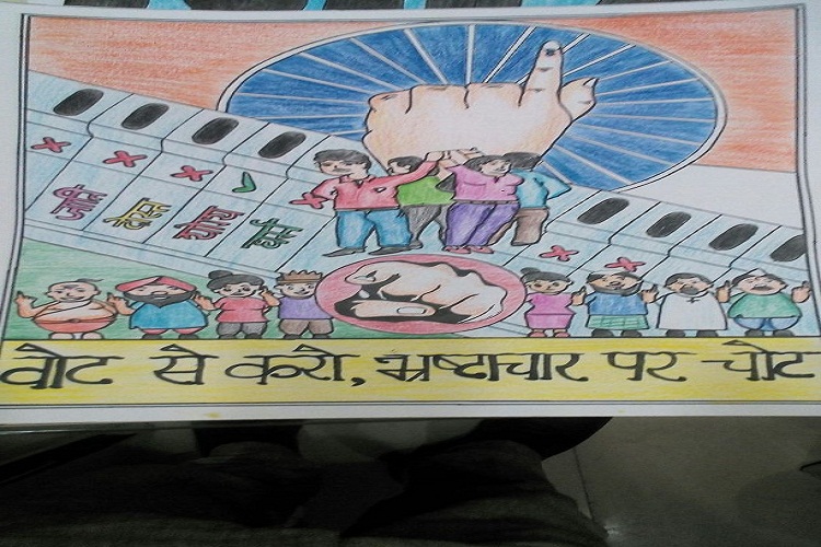National voters day drawing easy /मतदाता जागरूकता ड्राइंग /voters awareness  drawing - YouTube