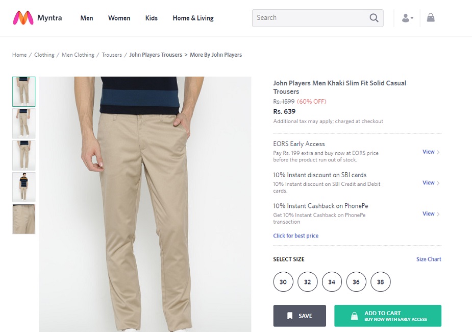 Buy John Players Men Beige Slim Fit Self Design Trousers - Trousers for Men  8993183 | Myntra