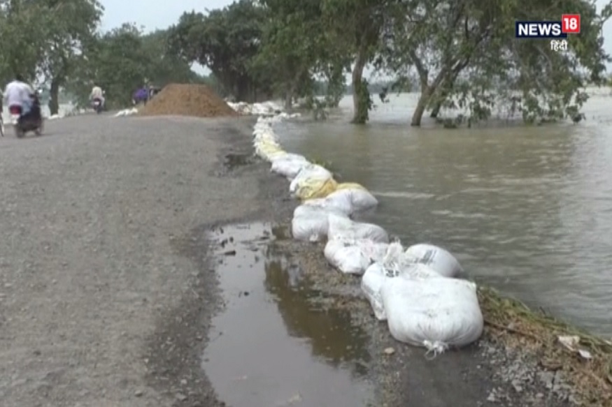 VIDEO: भागलपुर में गंगा का जलस्तर बढ़ा, निचले इलाकों में भरा पानी