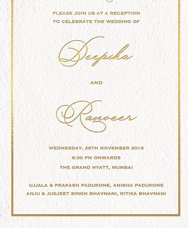 આજે, 28 નવેમ્બરની પાર્ટી મુંબઇની ફાઈવ સ્ટાર હોટેલ ગ્રાન્ડ હયાતમાં હશે. 1 ડિસેમ્બરનું રિસેપ્શન પણ ખાસ હોટલમાં હશે. આ સ્વાગતનું આમંત્રણ કાર્ડ પણ ખૂબ સરળ છે. આ માટે વ્હાઇટ અને ગોલ્ડન થીમ રાખવામાં આવી છે. આજે, 28 નવેમ્બરની પાર્ટી મુંબઇની ફાઈવ સ્ટાર હોટેલ ગ્રાન્ડ હયાતમાં હશે. 1 ડિસેમ્બરનું રિસેપ્શન પણ ખાસ હોટલમાં હશે. આ સ્વાગતનું આમંત્રણ કાર્ડ પણ ખૂબ સરળ છે. આ માટે વ્હાઇટ અને ગોલ્ડન થીમ રાખવામાં આવી છે.