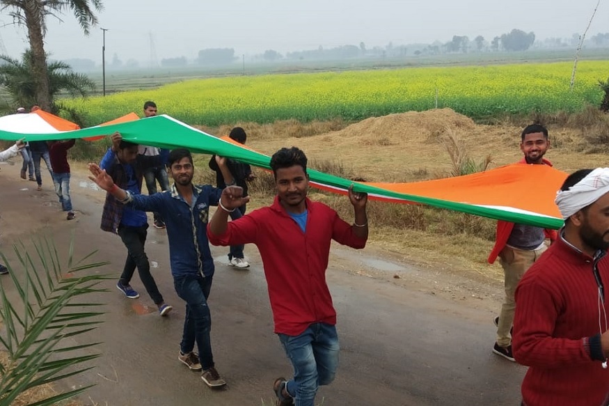 PHOTOS: नक्सल प्रभावित शेरघाटी में पहली बार कुछ इस तरह निकाली गई तिरंगा यात्रा