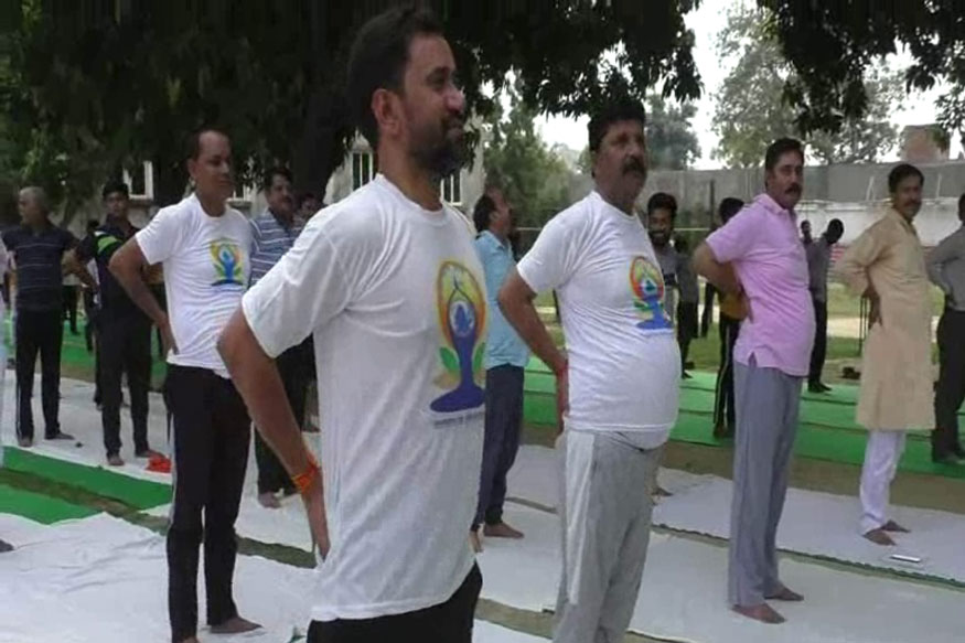 Azamgarh, International yoga day, Dinesh Lal Yadav Alias Nirahua