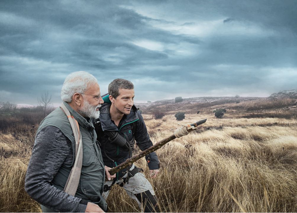 Discovery TV show, Man vs wild show, Modi on discovery tv, Modi in adventure show, Modi in wildlife show, डिस्कवरी टीवी शो, मैन वर्सेज़ वाइल्ड, मोदी डिस्कवरी टीवी, एडवेंचर शो में मोदी, मोदी वाइल्डलाइफ शो