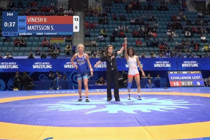 Vinesh Phogat, Sofia Mattsson, World Wrestling Championship, विनेश फोगाट