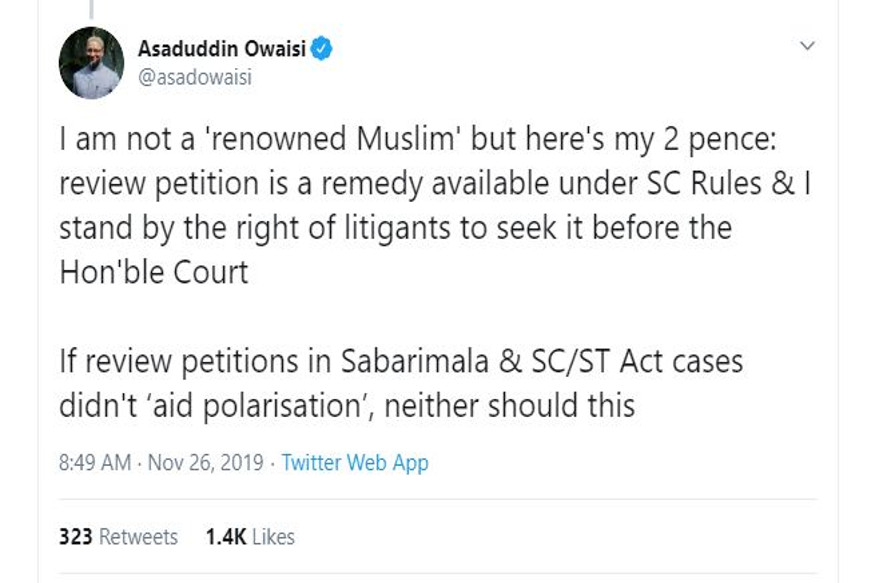 Asaduddin Owaisi, AIMIM, Sabarimala, Ayodhya, Supreme Court