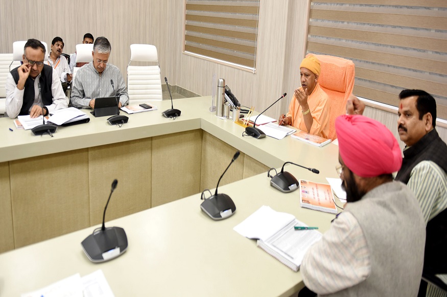 CM Yogi Adityanath in meeting