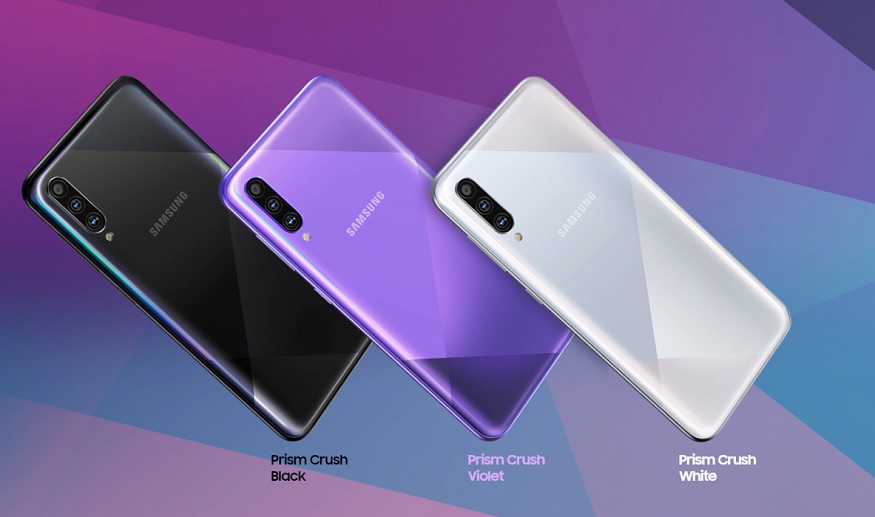 Samsung A50s में तीन कैमरे