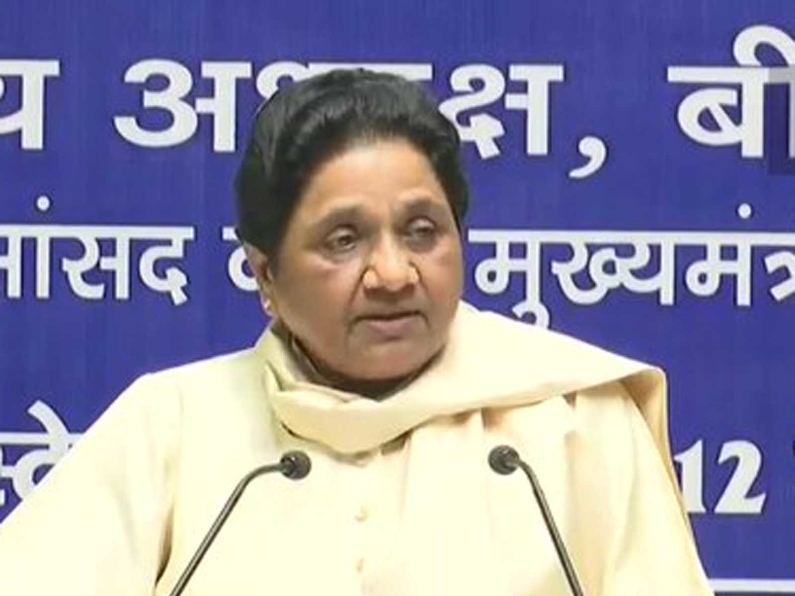 Mayawati gestures during a press conference, in New Delh - Photogallery