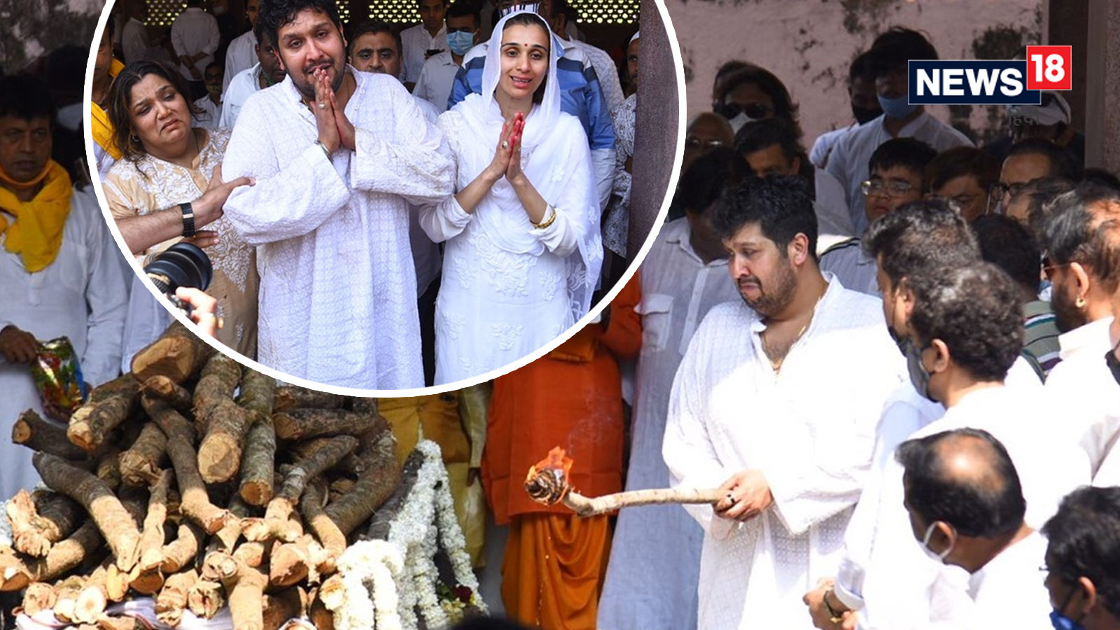 Son Bappa’s tears did not stop at Bappi Lahiri’s funeral, pictures will