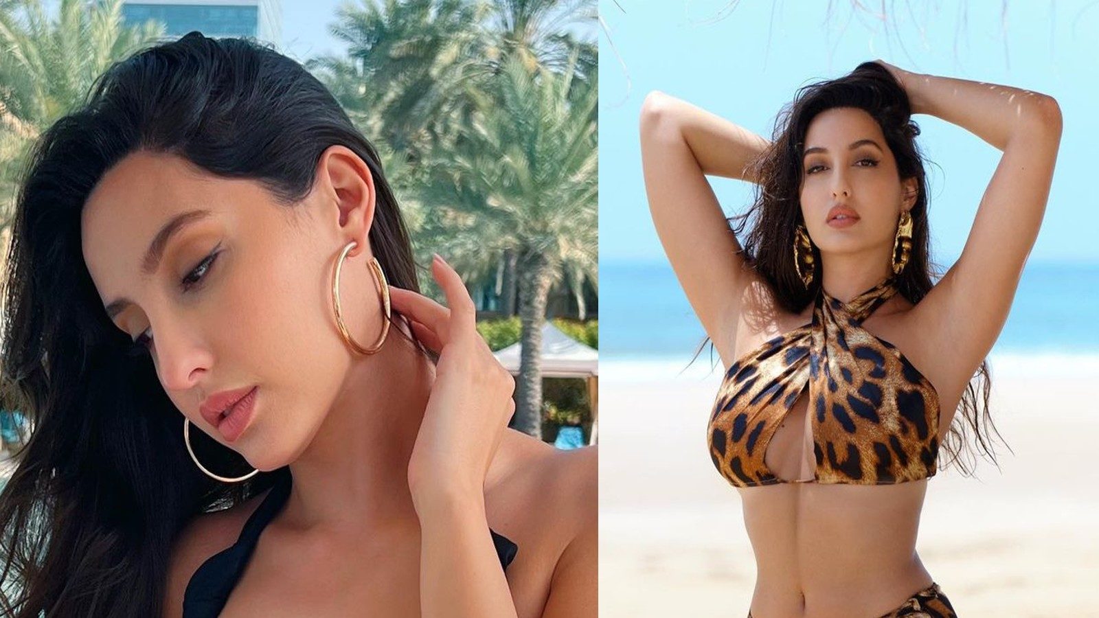 Nora Fatehi ने ब्लैक स्वीमसूट में फ्लॉन्ट किया Killer Look, फैंस को दिया वेकेशन पर साथ चलने का ऑफर