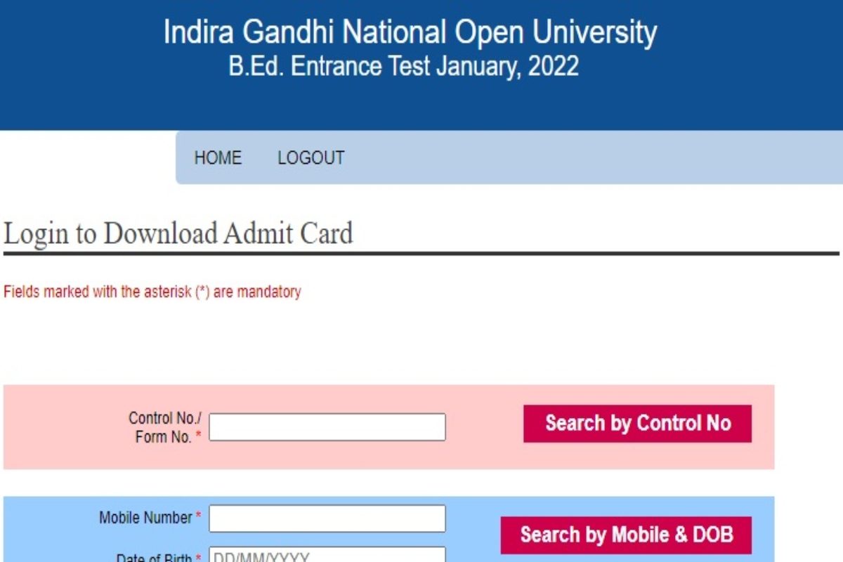 IGNOU B.Ed Admit Card 2022 Released: जारी हुआ IGNOU B.Ed 2022 का एडमिट ...