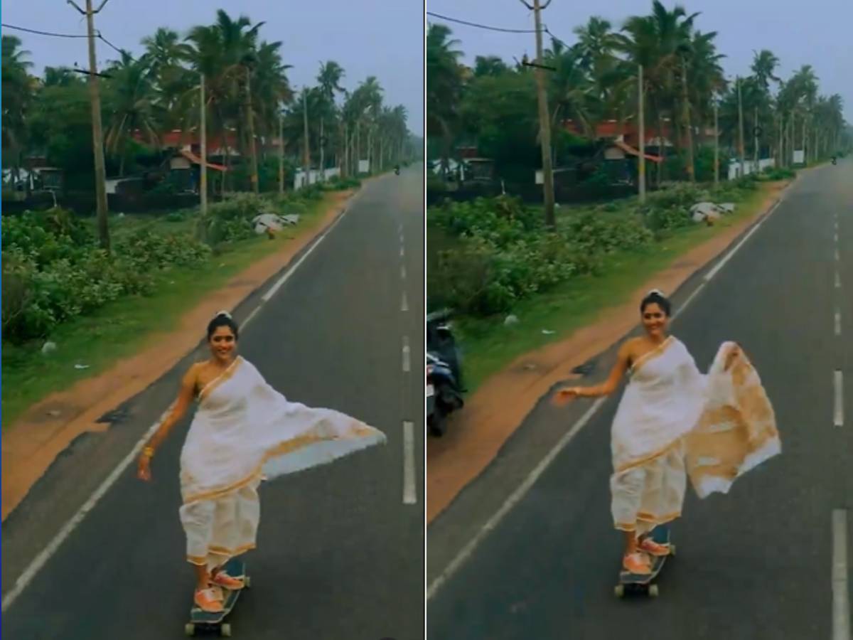 skating saree